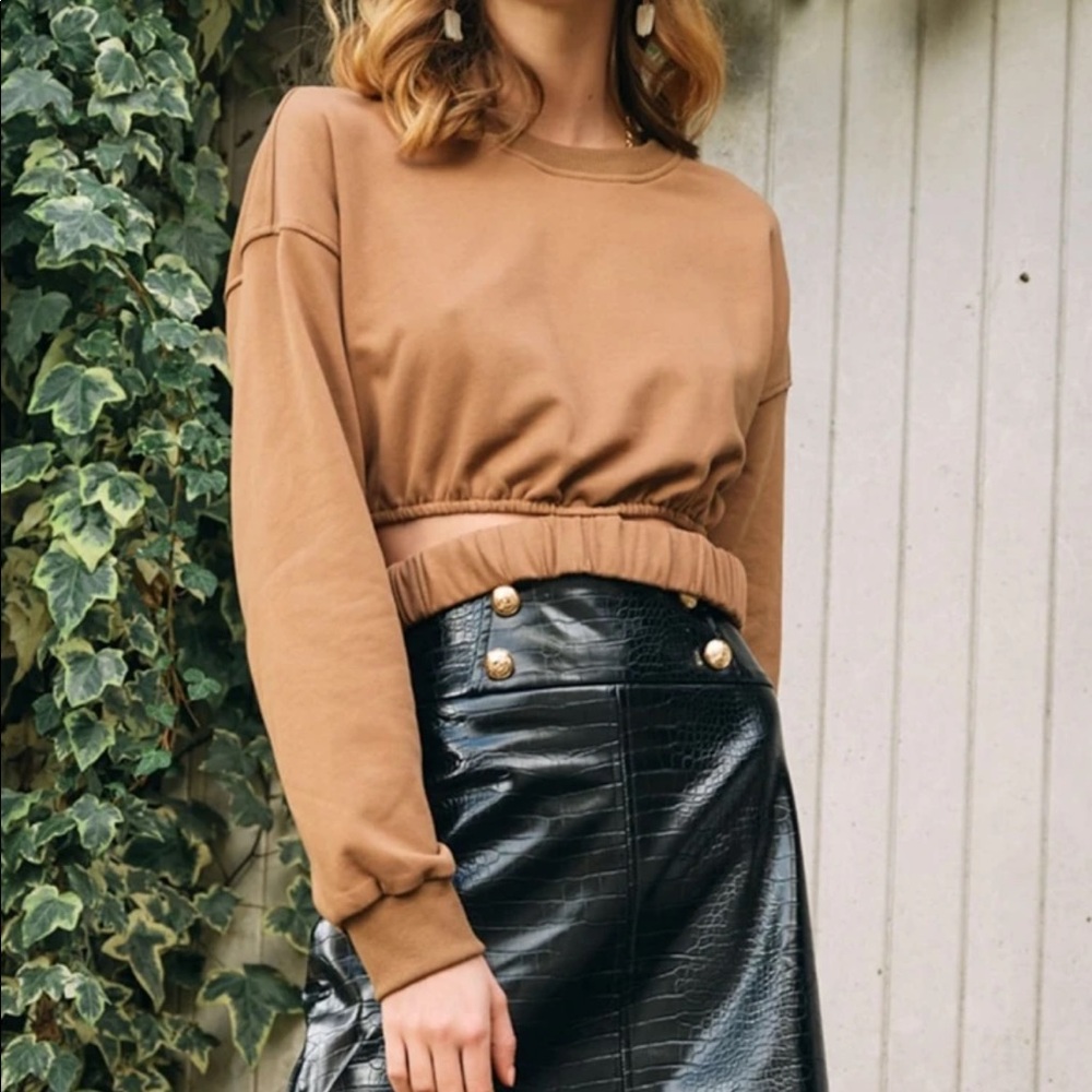 NWT Cotton Drop Shoulder Top